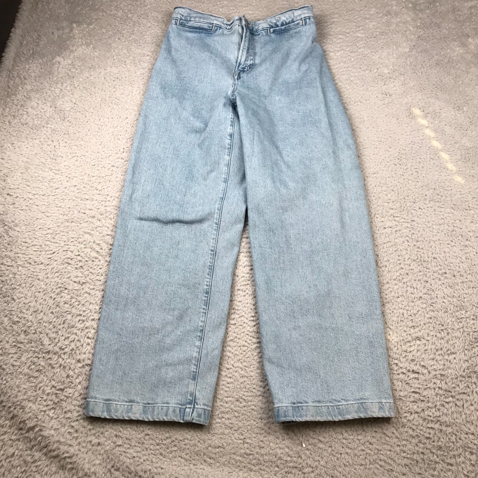 Madewell Emmett Wide Leg Jeans Womens 26 Light Wash High Waist Welt Pocket Denim